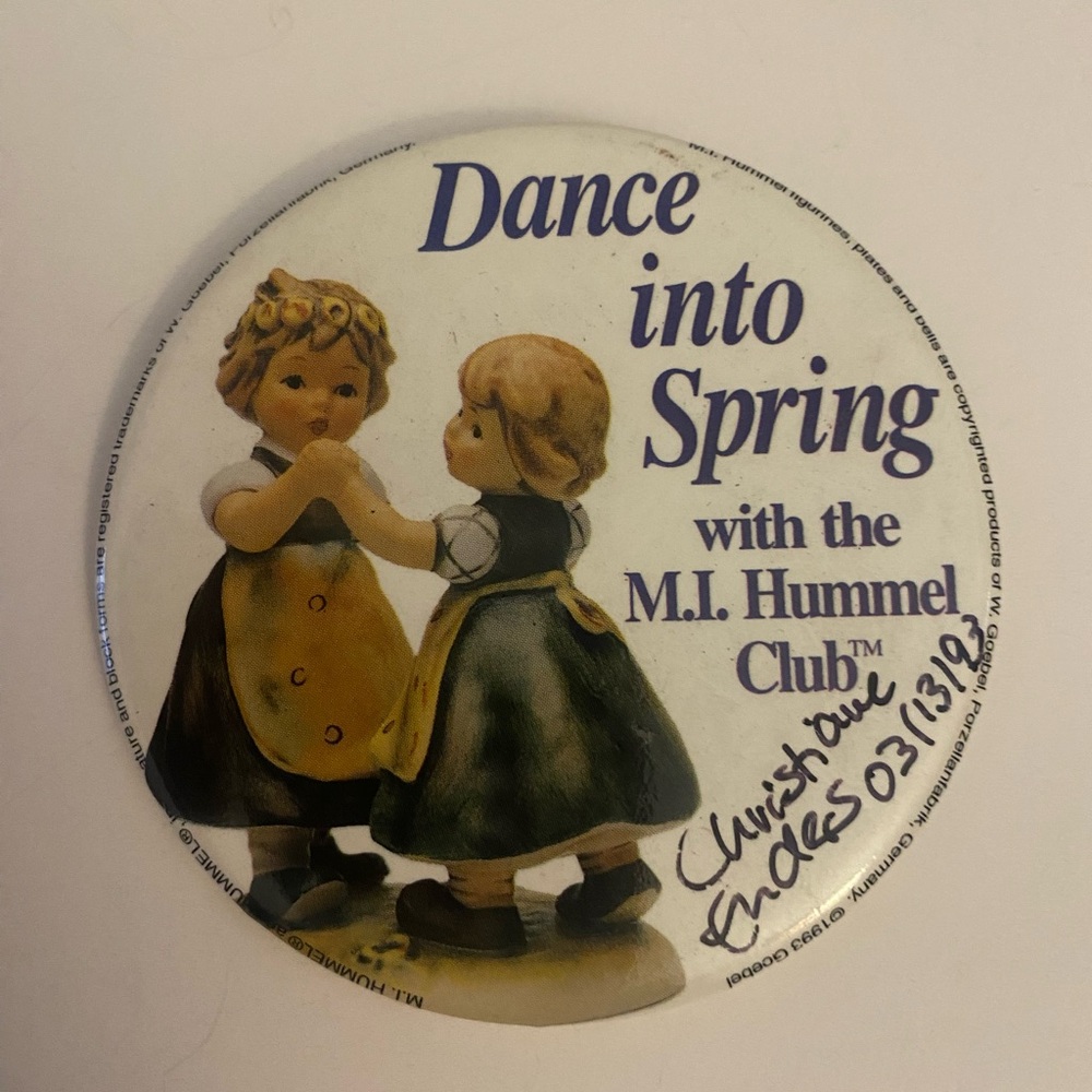 Hummel Dance into Spring Button signed